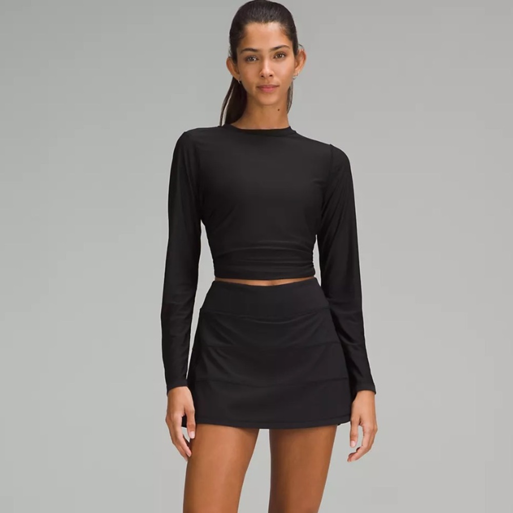 Lululemon Pace Rival Skirt, Black, Size 14, Mid Rise, 15” Length